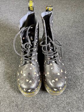 Dr. Martens 1460 Pascal Wild Heart Printed Lace Up Boots Floral Combat Boots